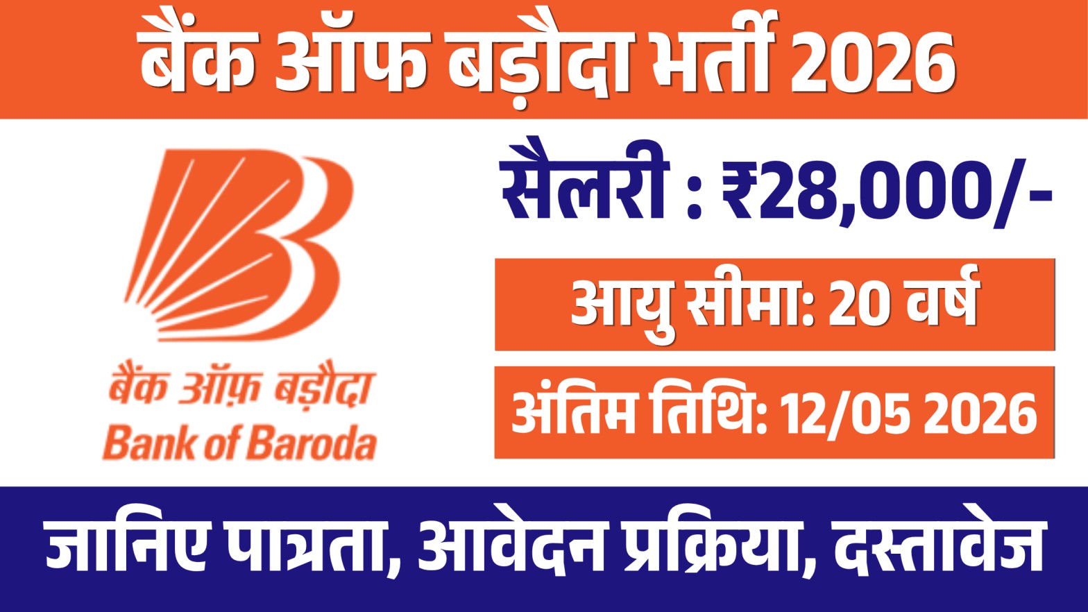 Bank of Baroda Recruitment 2026